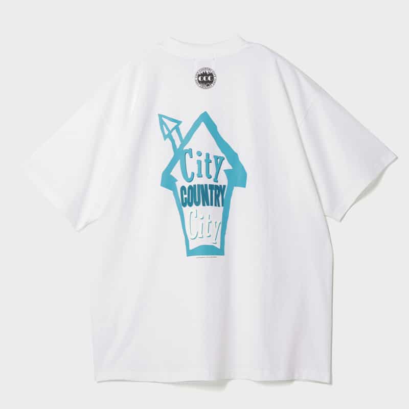 CITY COUNTRY CITY CITY COUNTRY CITY ＜シティーカントリーシティー＞ グラフィックTシャツ WHITE