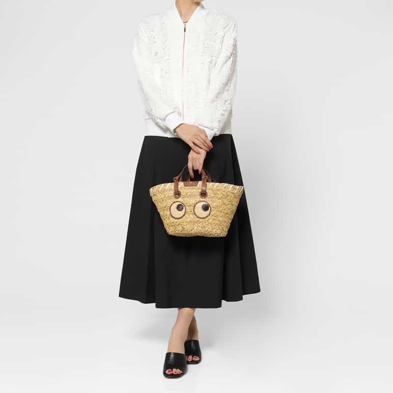 ANYA HINDMARCH ANYA HINDMARCH＜アニヤ ハインドマーチ＞ バスケットバッグ “EYES“ BEIGE