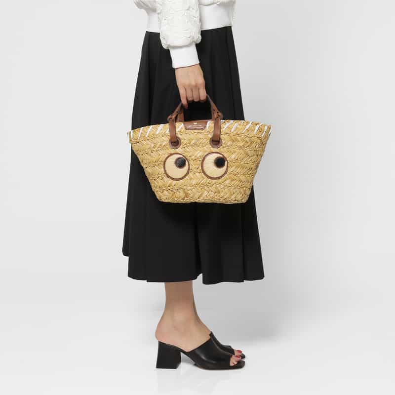 ANYA HINDMARCH ANYA HINDMARCH＜アニヤ ハインドマーチ＞ バスケットバッグ “EYES“ BEIGE