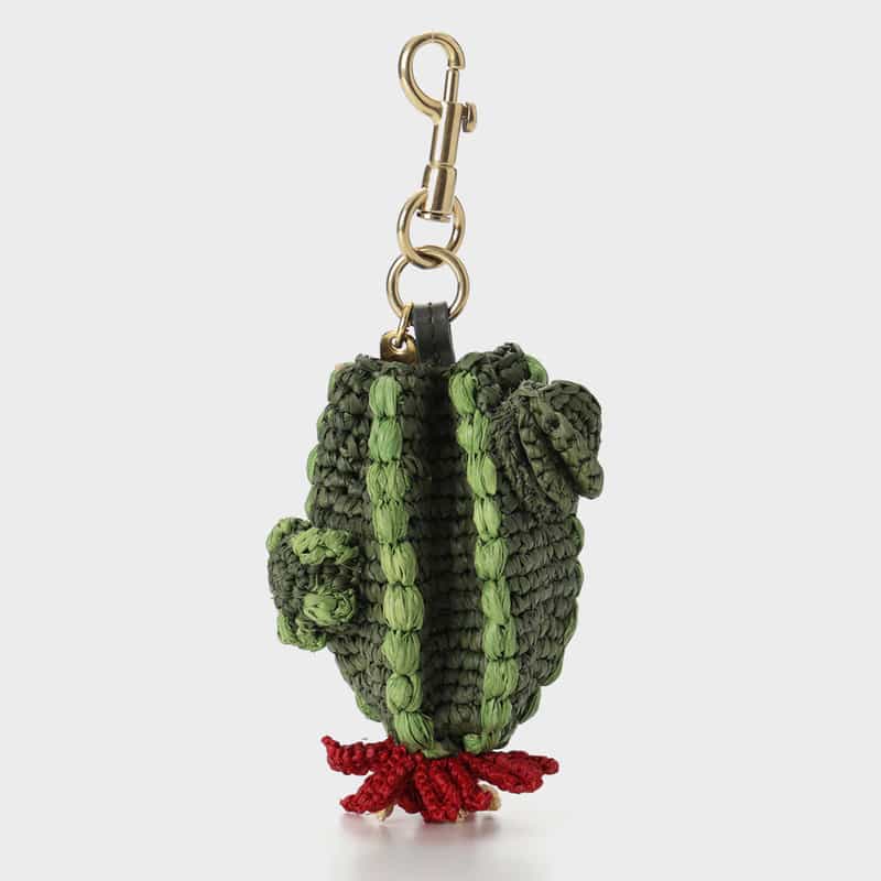 ANYA HINDMARCH ANYA HINDMARCH ＜アニヤ ハインドマーチ＞ ラフィア素材チャーム "Cactus in Khaki" GREEN