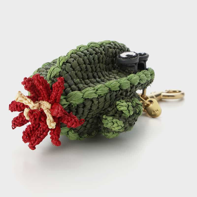 ANYA HINDMARCH ANYA HINDMARCH ＜アニヤ ハインドマーチ＞ ラフィア素材チャーム "Cactus in Khaki" GREEN