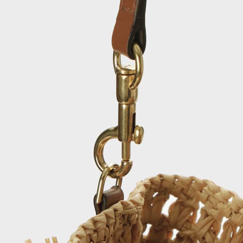 ANYA HINDMARCH ANYA HINDMARCH＜アニヤ ハインドマーチ＞ ラフィア素材バケットバッグ “Creatures“ BEIGE