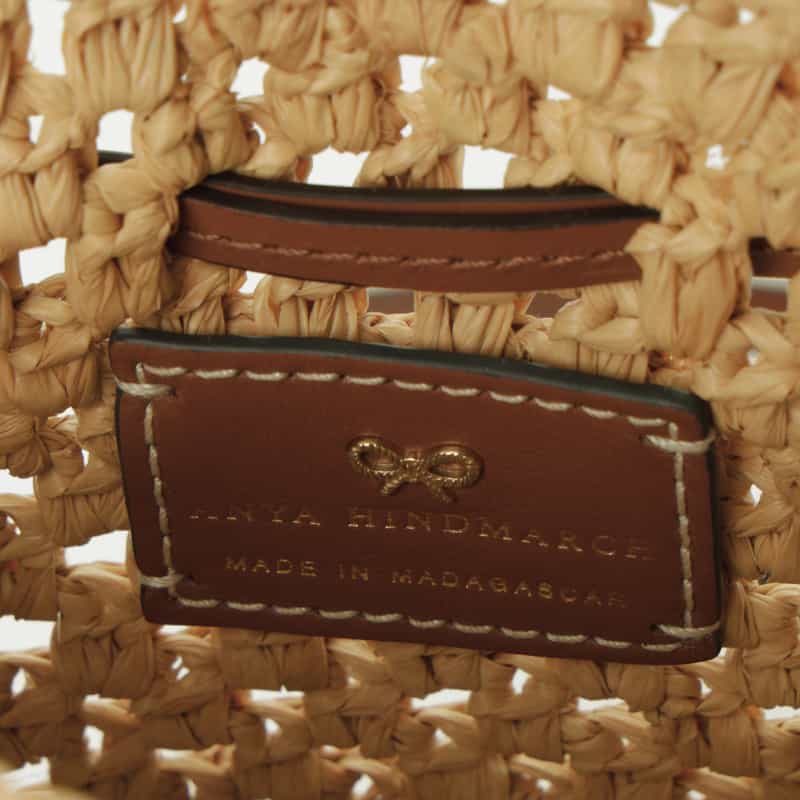 ANYA HINDMARCH ANYA HINDMARCH＜アニヤ ハインドマーチ＞ ラフィア素材バケットバッグ “Creatures“ BEIGE