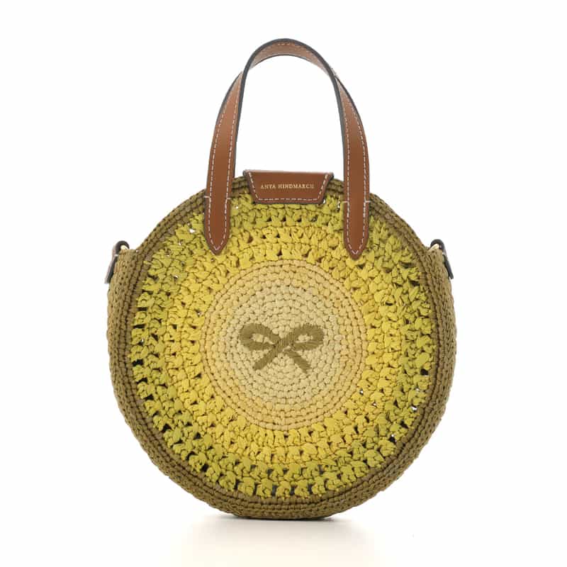 ANYA HINDMARCH ANYA HINDMARCH＜アニヤ ハインドマーチ＞ ラフィア素材 ラウンド型2WAYバッグ（YELLOW） YELLOW