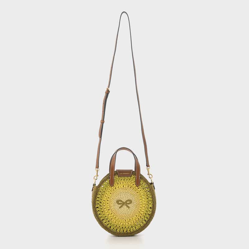 ANYA HINDMARCH ANYA HINDMARCH＜アニヤ ハインドマーチ＞ ラフィア素材 ラウンド型2WAYバッグ（YELLOW） YELLOW