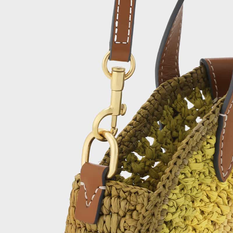 ANYA HINDMARCH ANYA HINDMARCH＜アニヤ ハインドマーチ＞ ラフィア素材 ラウンド型2WAYバッグ（YELLOW） YELLOW