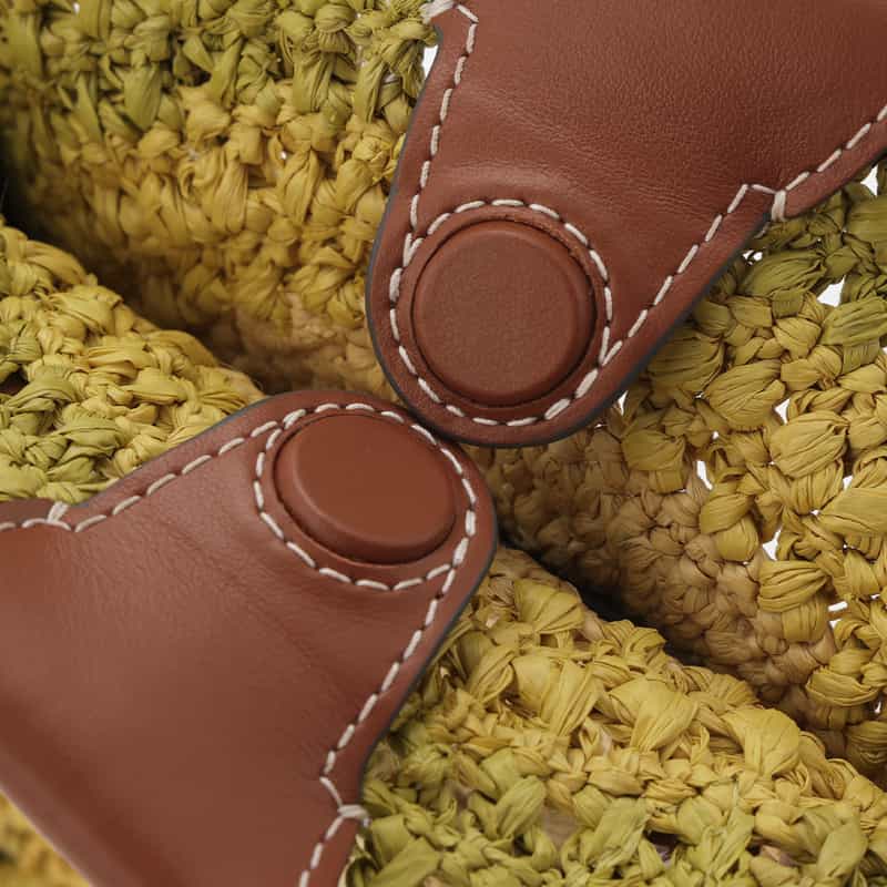 ANYA HINDMARCH ANYA HINDMARCH＜アニヤ ハインドマーチ＞ ラフィア素材 ラウンド型2WAYバッグ（YELLOW） YELLOW