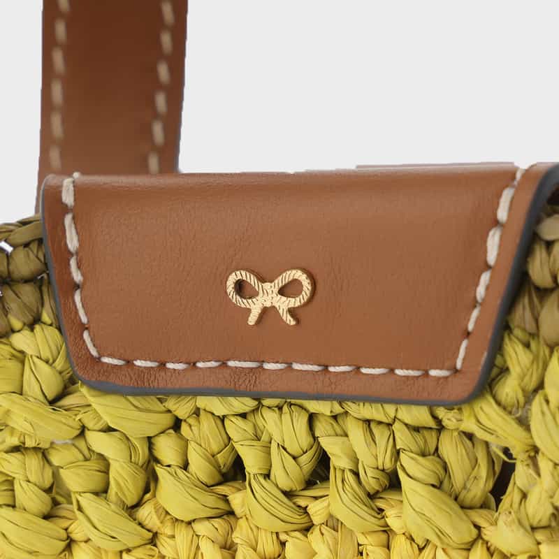 ANYA HINDMARCH ANYA HINDMARCH＜アニヤ ハインドマーチ＞ ラフィア素材 ラウンド型2WAYバッグ（YELLOW） YELLOW