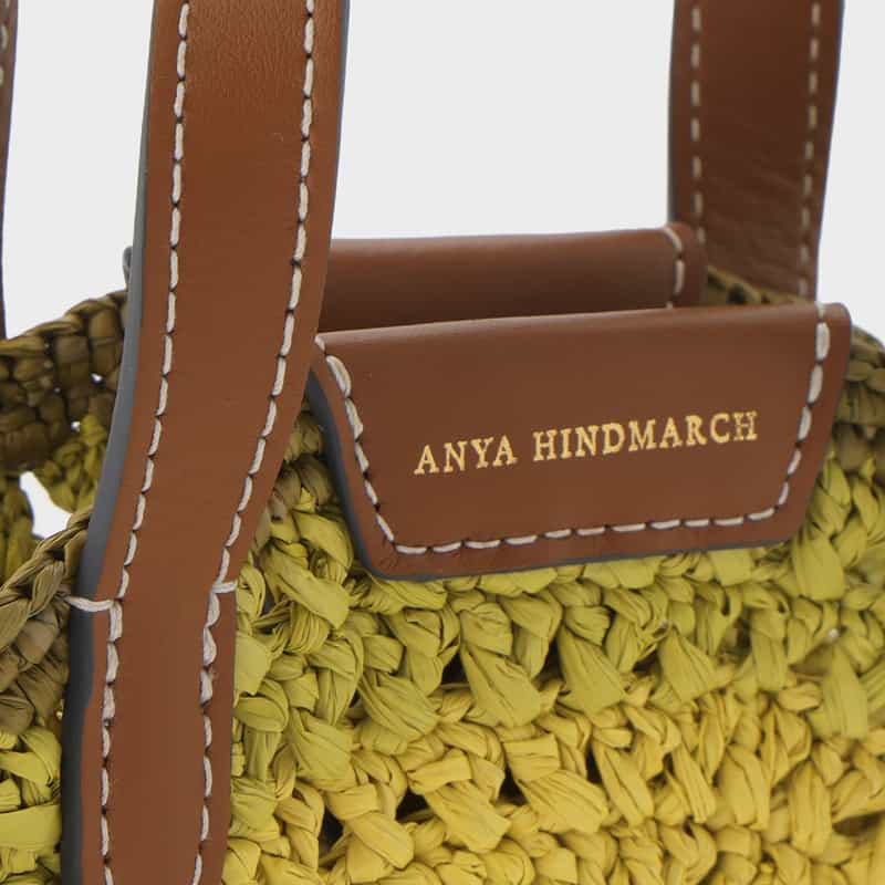 ANYA HINDMARCH ANYA HINDMARCH＜アニヤ ハインドマーチ＞ ラフィア素材 ラウンド型2WAYバッグ（YELLOW） YELLOW