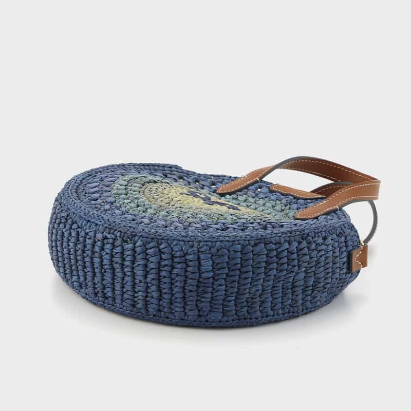 ANYA HINDMARCH ANYA HINDMARCH＜アニヤ ハインドマーチ＞ ラフィア素材 ラウンド型2WAYバッグ（BLUE） BLUE