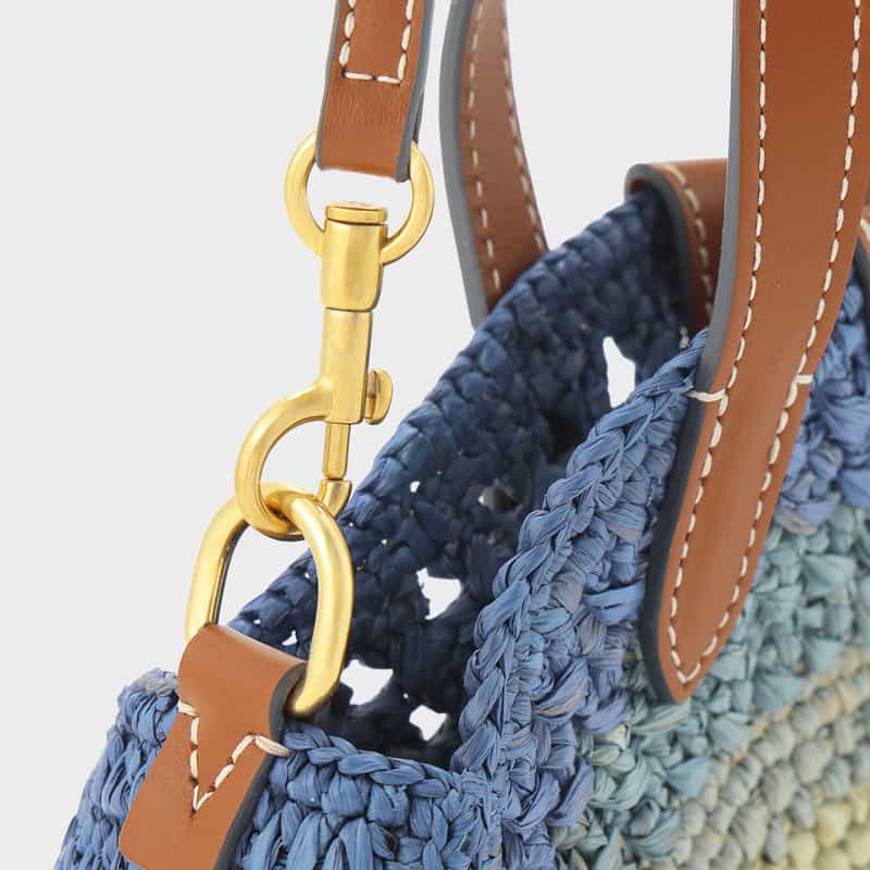 ANYA HINDMARCH ANYA HINDMARCH＜アニヤ ハインドマーチ＞ ラフィア素材 ラウンド型2WAYバッグ（BLUE） BLUE