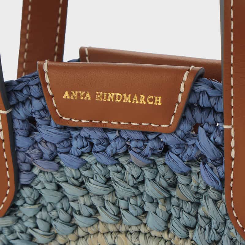 ANYA HINDMARCH ANYA HINDMARCH＜アニヤ ハインドマーチ＞ ラフィア素材 ラウンド型2WAYバッグ（BLUE） BLUE