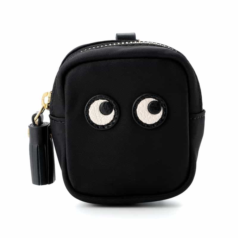 ANYA HINDMARCH ANYA HINDMARCH＜アニヤ ハインドマーチ＞ イヤフォンポーチ "EYES" BLACK
