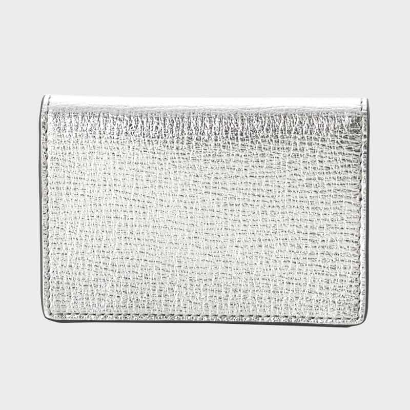 ANYA HINDMARCH ANYA HINDMARCH＜アニヤ ハインドマーチ＞ メタリック素材カードケース "EYES" SILVER