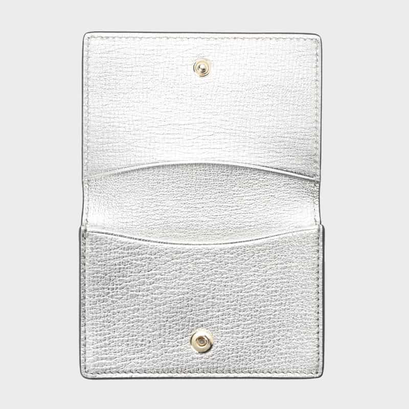 ANYA HINDMARCH ANYA HINDMARCH＜アニヤ ハインドマーチ＞ メタリック素材カードケース "EYES" SILVER