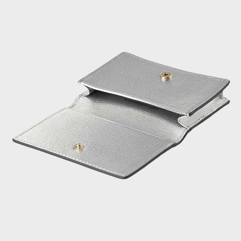 ANYA HINDMARCH ANYA HINDMARCH＜アニヤ ハインドマーチ＞ メタリック素材カードケース "EYES" SILVER