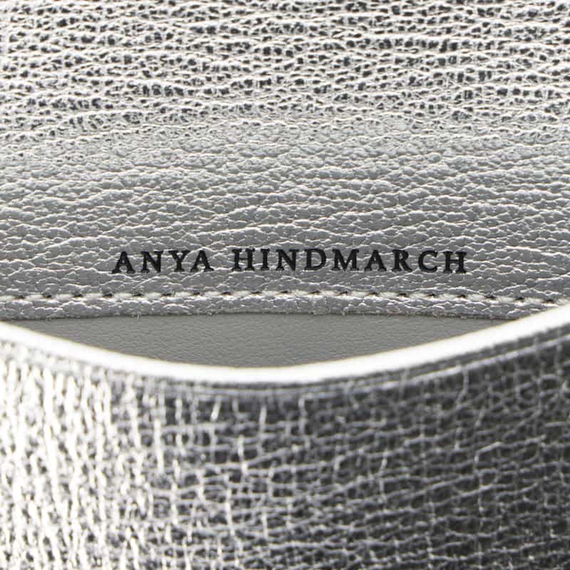 ANYA HINDMARCH ANYA HINDMARCH＜アニヤ ハインドマーチ＞ メタリック素材カードケース "EYES" SILVER