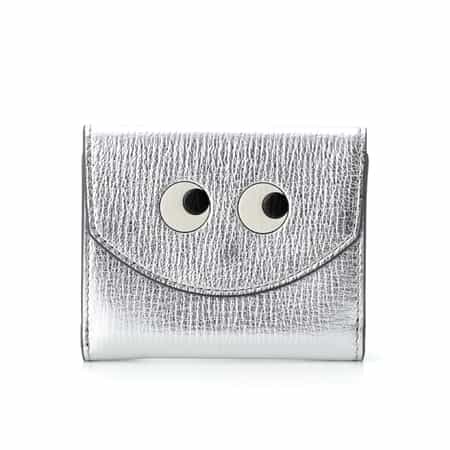 ANYA HINDMARCH＜アニヤ ハインドマーチ＞ メタリック素材3つ折りミニウォレット "EYES"