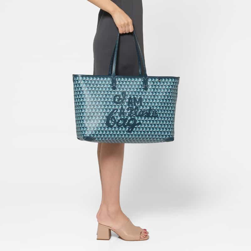 ANYA HINDMARCH ANYA HINDMARCH＜アニヤ ハインドマーチ＞ フラグメントケース “I am a Plastic Bag“ BLUE