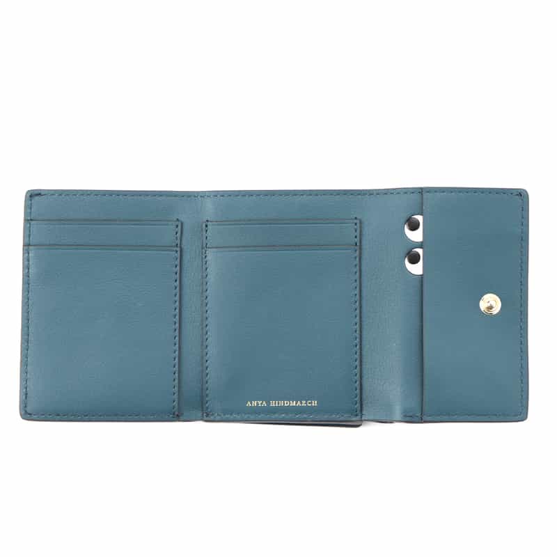 ANYA HINDMARCH ANYA HINDMARCH＜アニヤ ハインドマーチ＞ 三つ折りウォレット BLUE