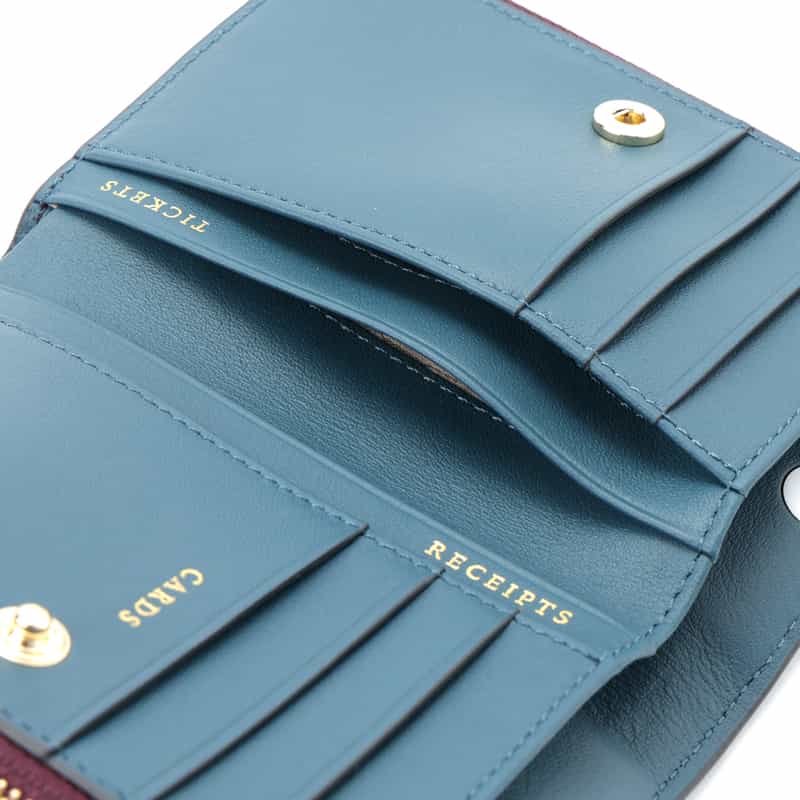 ANYA HINDMARCH ANYA HINDMARCH＜アニヤ ハインドマーチ＞ ダブルジップコンパクトウォレット BLUE