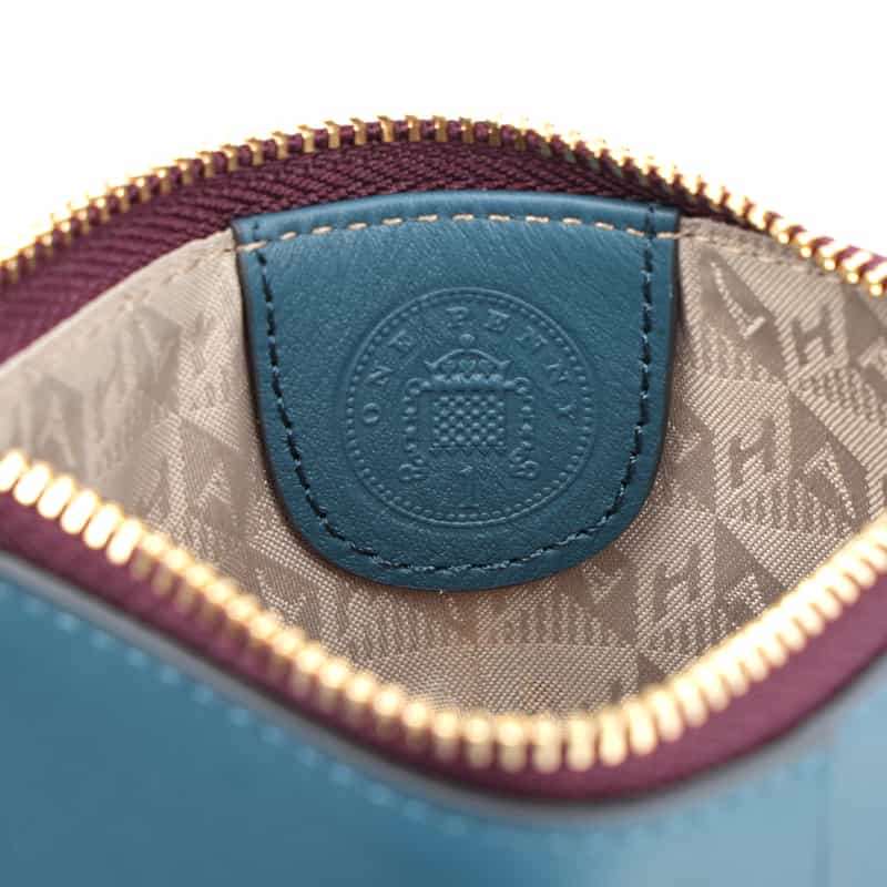 ANYA HINDMARCH ANYA HINDMARCH＜アニヤ ハインドマーチ＞ ダブルジップコンパクトウォレット BLUE