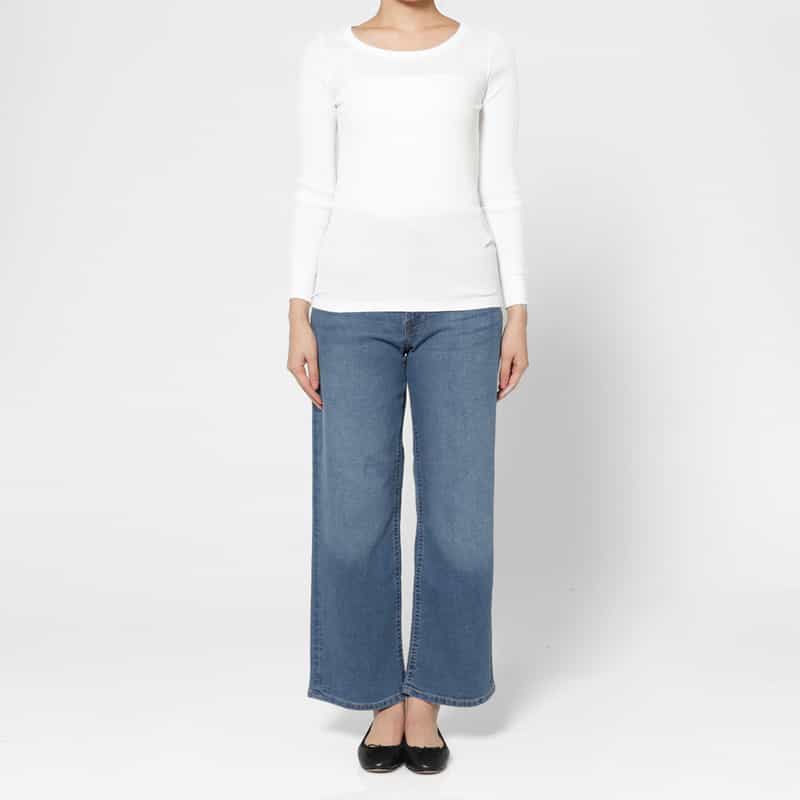 BARNEYS NEW YORK ウォッシャブル 5ポケット ストレッチデニムパンツ BLUE