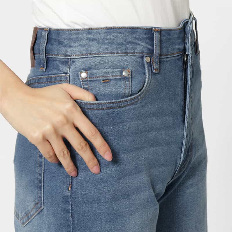 BARNEYS NEW YORK ウォッシャブル 5ポケット ストレッチデニムパンツ BLUE