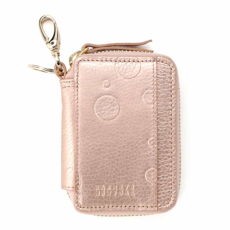 BARNEYS NEW YORK ドット柄型押し キーケース GOLD