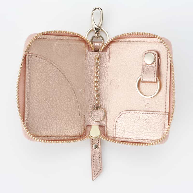 BARNEYS NEW YORK ドット柄型押し キーケース GOLD