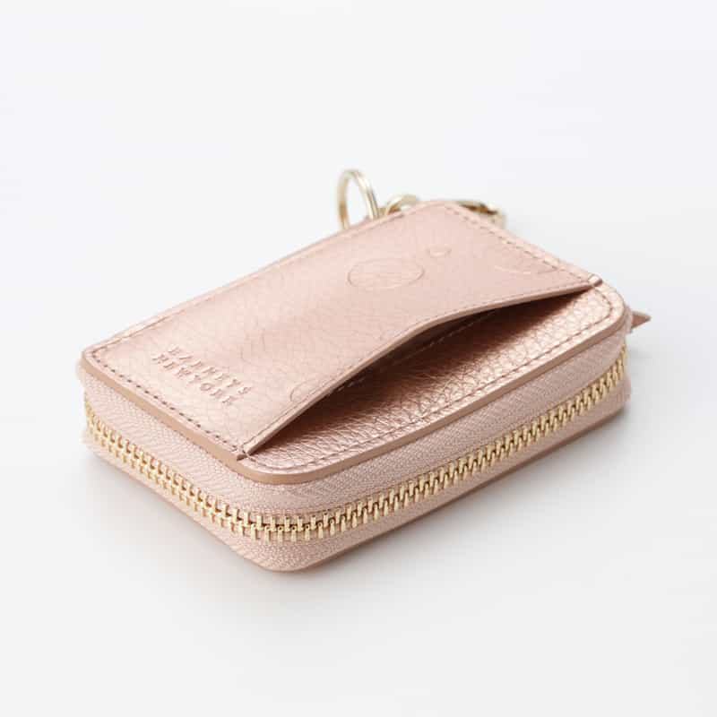 BARNEYS NEW YORK ドット柄型押し キーケース GOLD