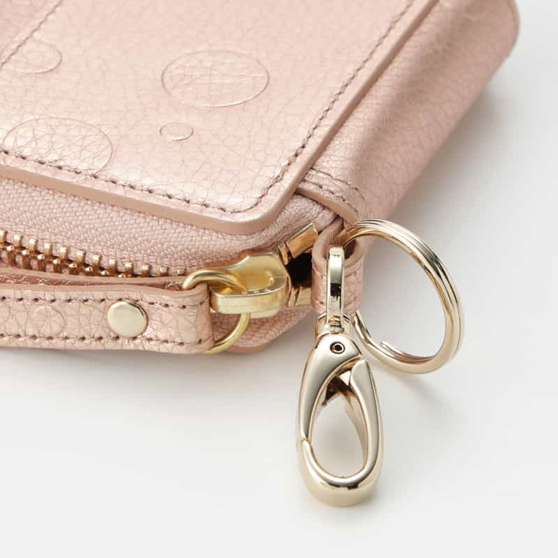 BARNEYS NEW YORK ドット柄型押し キーケース GOLD