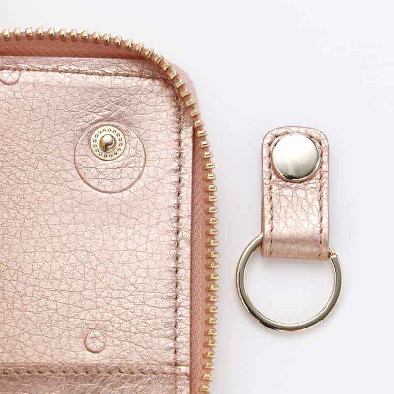 BARNEYS NEW YORK ドット柄型押し キーケース GOLD