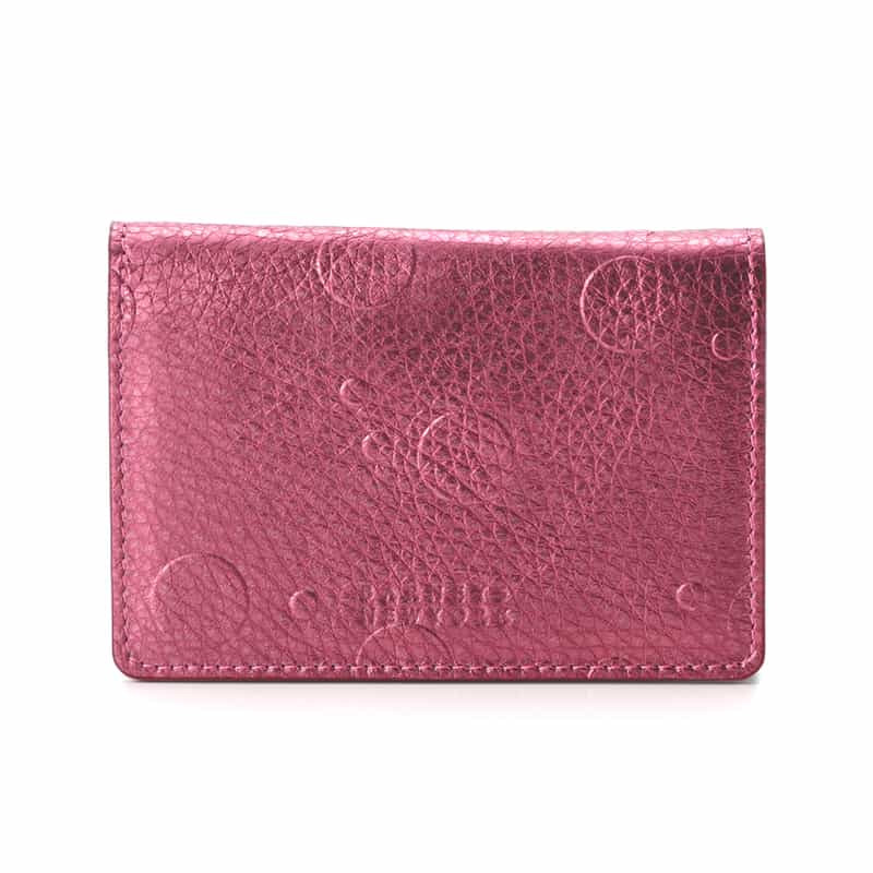 BARNEYS NEW YORK ドット柄型押し カードケース PINK