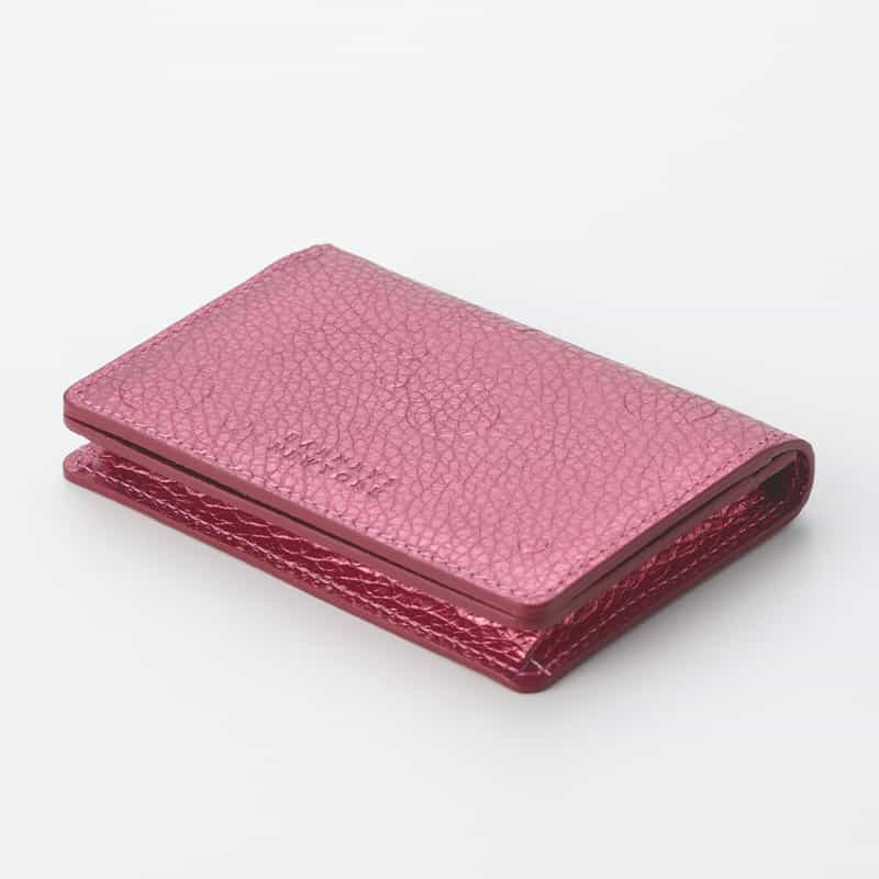 BARNEYS NEW YORK ドット柄型押し カードケース PINK