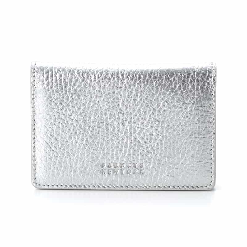 BARNEYS NEW YORK ドット柄型押し カードケース SILVER