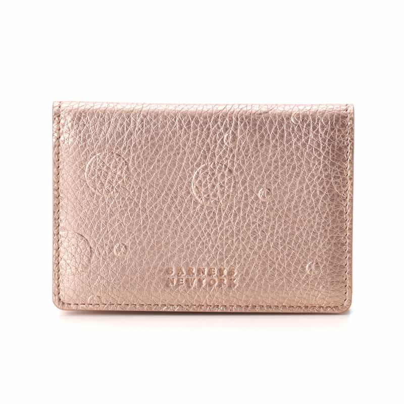 BARNEYS NEW YORK ドット柄型押し カードケース GOLD