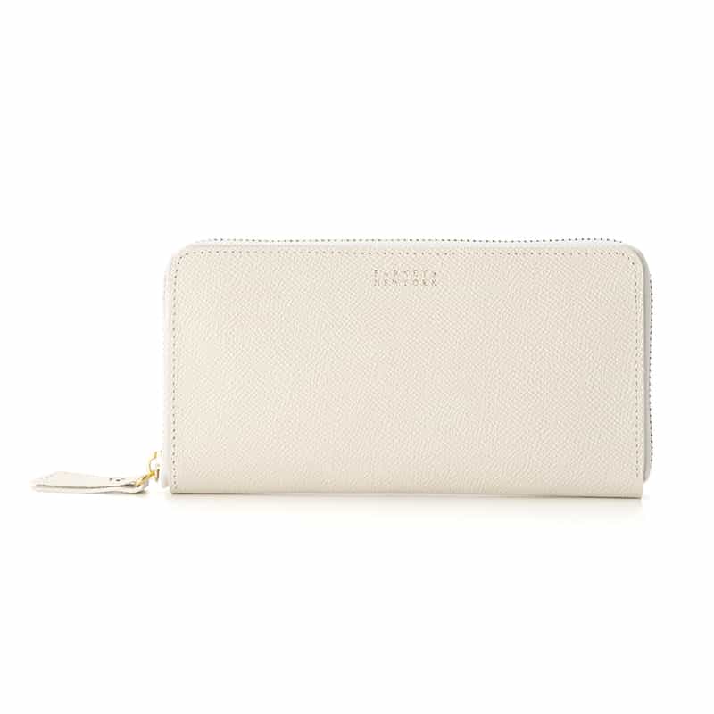 BARNEYS NEW YORK ラウンドジップ ロングウォレット IVORY