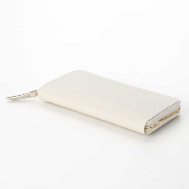 BARNEYS NEW YORK ラウンドジップ ロングウォレット IVORY