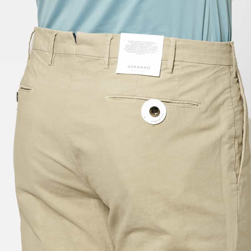 GERMANO GERMANO＜ジェルマーノ＞ コットンリネン素材スラックスパンツ BEIGE