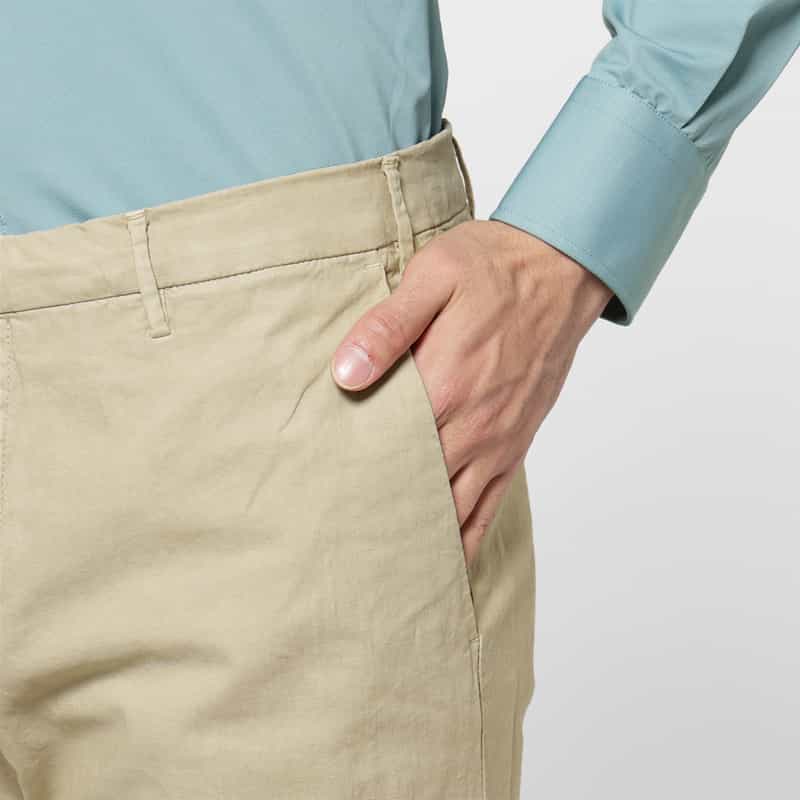 GERMANO GERMANO＜ジェルマーノ＞ コットンリネン素材スラックスパンツ BEIGE