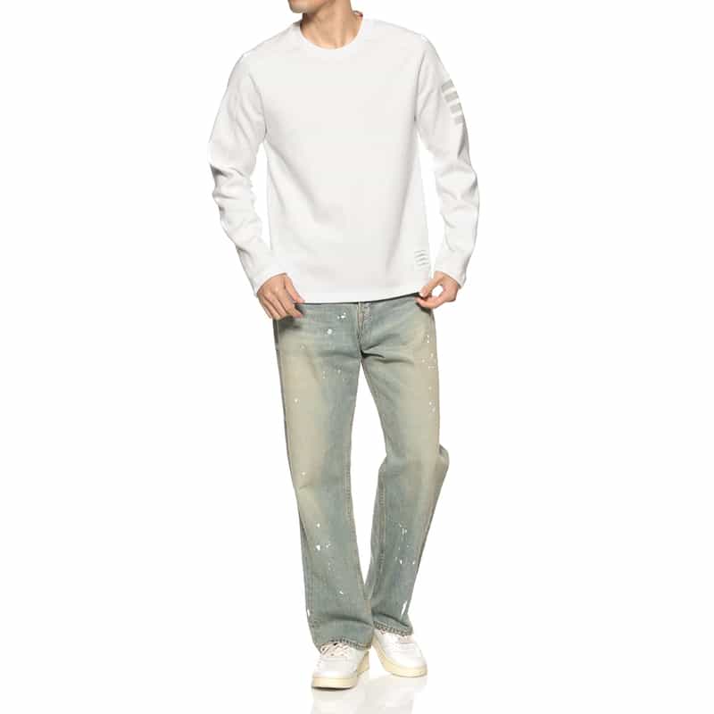 THOM BROWNE THOM BROWNE＜トム ブラウン＞ ロングスリーブカットソー WHITE