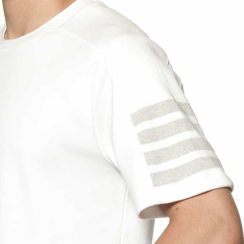 THOM BROWNE THOM BROWNE＜トム ブラウン＞ クルーネックカットソー WHITE