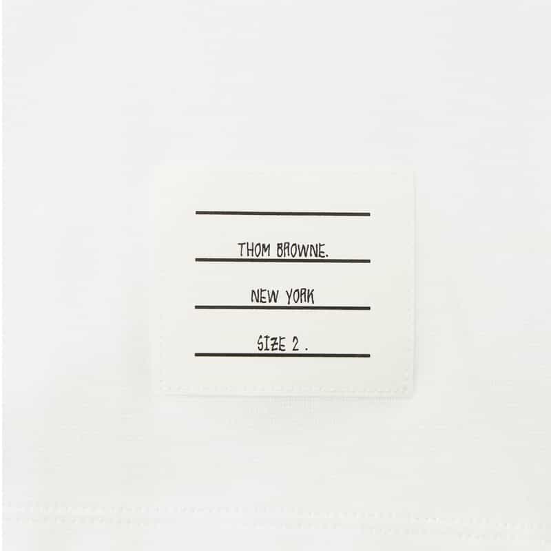 THOM BROWNE THOM BROWNE＜トム ブラウン＞ クルーネックカットソー WHITE