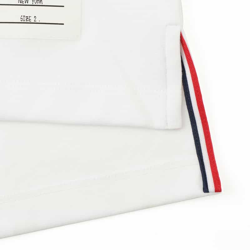 THOM BROWNE THOM BROWNE＜トム ブラウン＞ クルーネックカットソー WHITE