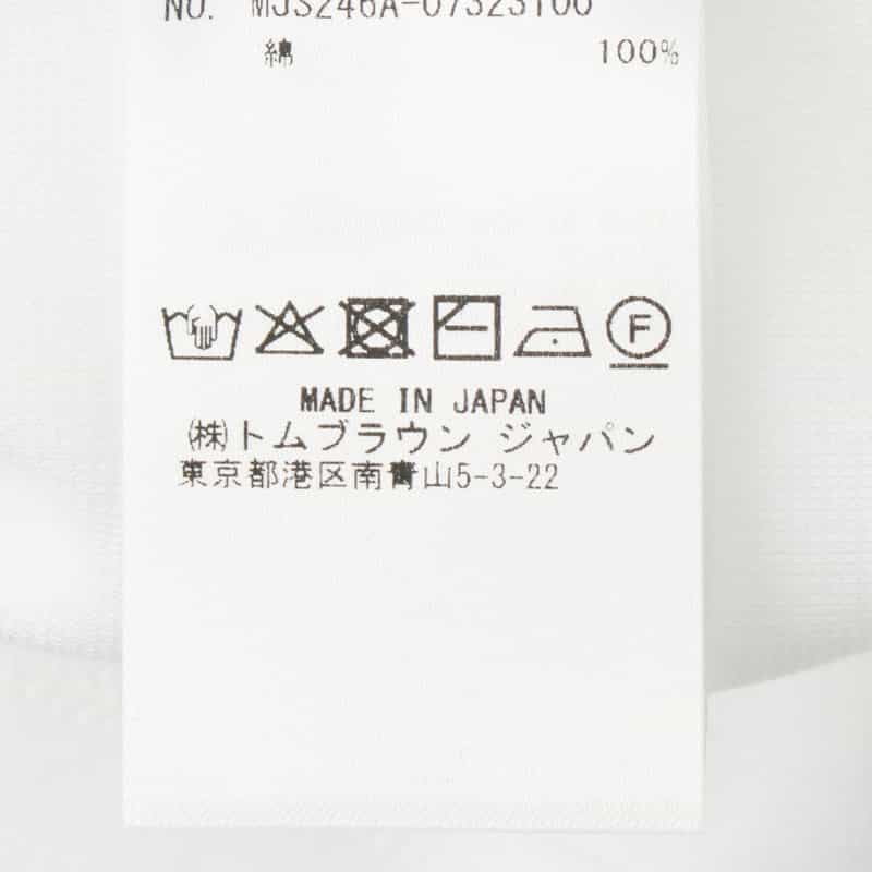 THOM BROWNE THOM BROWNE＜トム ブラウン＞ クルーネックカットソー WHITE