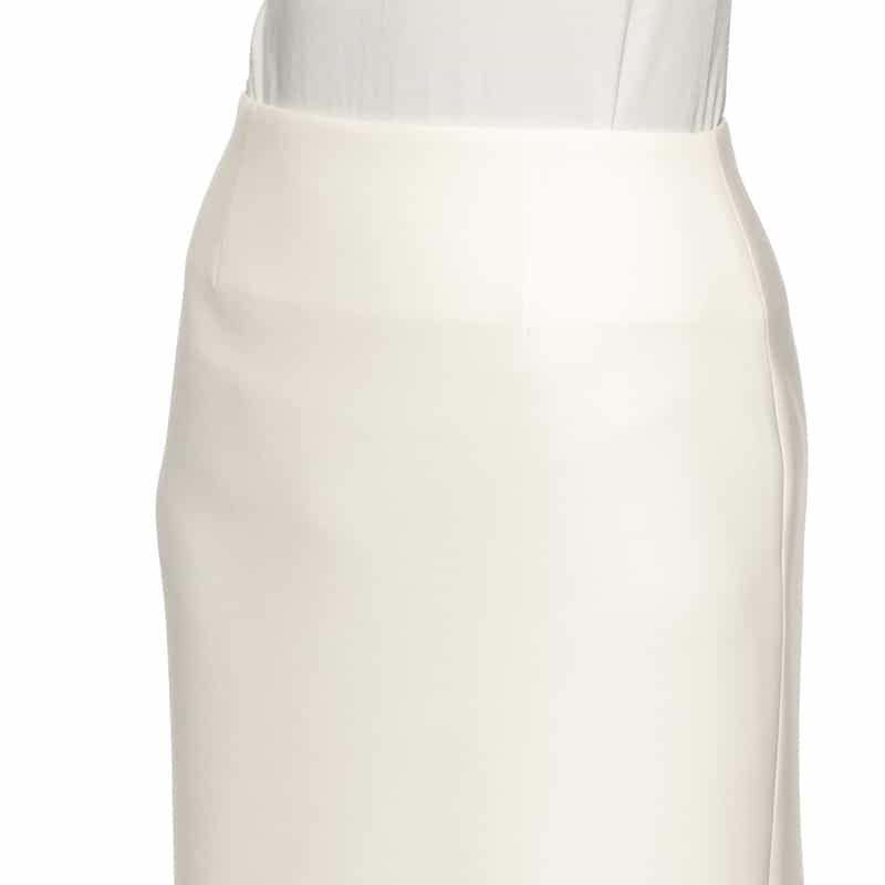 BARNEYS NEW YORK スクーバ素材ロングタイトスカート WHITE