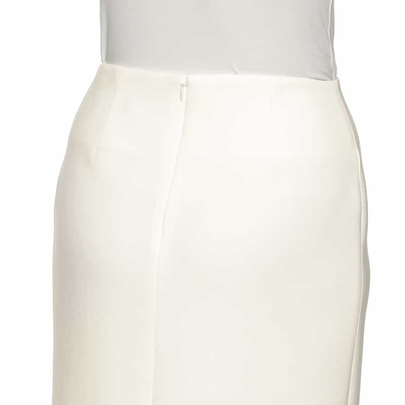 BARNEYS NEW YORK スクーバ素材ロングタイトスカート WHITE