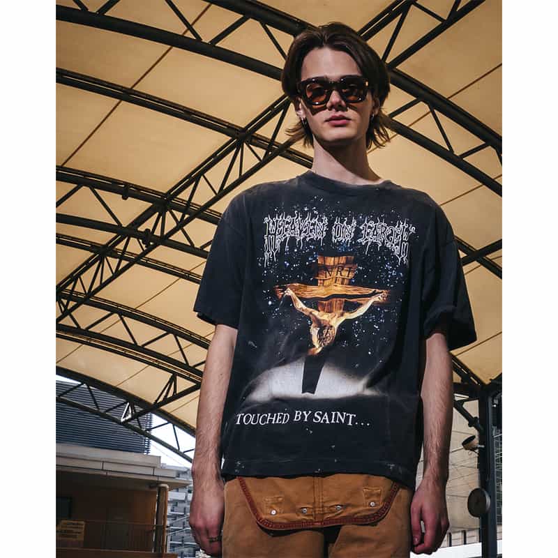 SAINT MXXXXXX＜セイント マイケル＞ ヴィンテージ加工グラフィックTシャツ