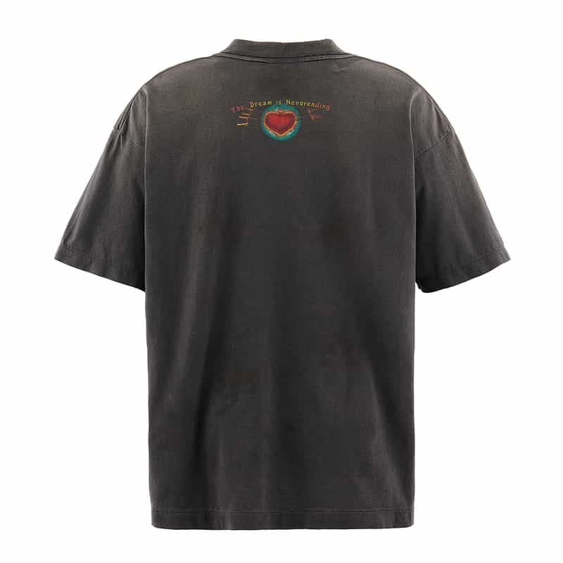 SAINT MXXXXXX SAINT MXXXXXX＜セント マイケル＞ ヴィンテージ加工プリントTシャツ BLACK